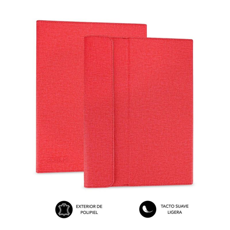Funda tablet clever universal 10.1 pulgadas color rojo