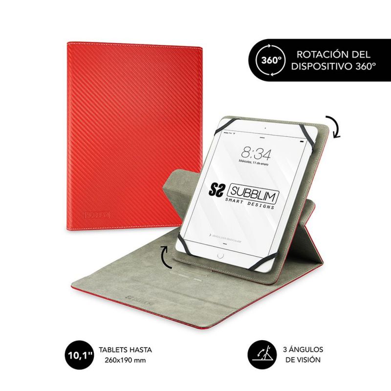 ✅ Capa Tablet universal Rotate 360 Executive Case 9,6″-11″ vermelha
