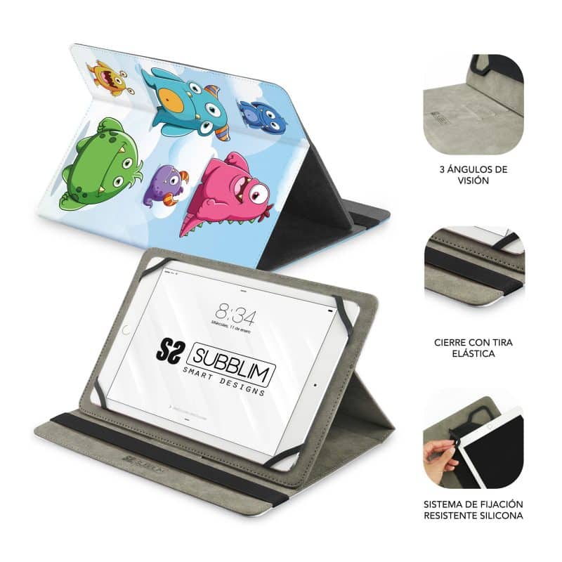 ✅ Capa Tablet universal Trendy Case Monsters 9,6" - 11"