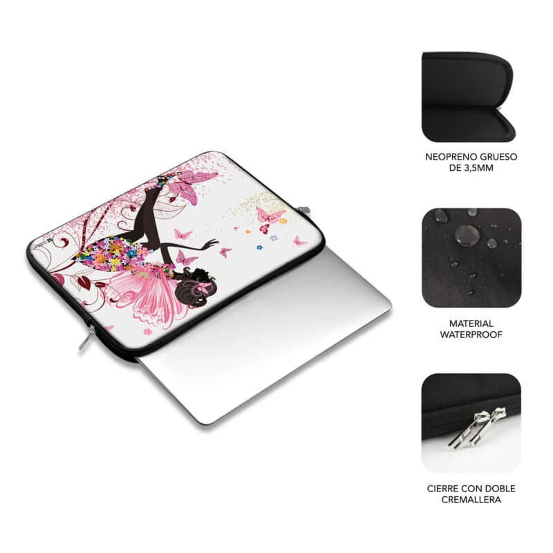 ✅ Bolsa Computador Neoprene Trendy Sleeve Neo 15.6" Fairy