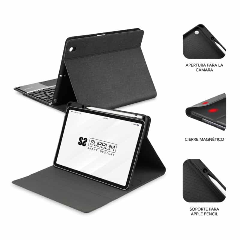 ✅ Capa com teclado KEYTAB Pro BT Touchpad Ipad 10G Black